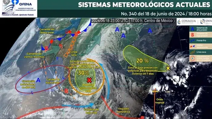 Nicaragua espera nubosidad predominante y precipitaciones a nivel nacional