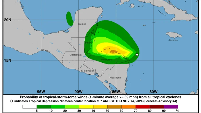 Alerta de huracán para Honduras y Nicaragua